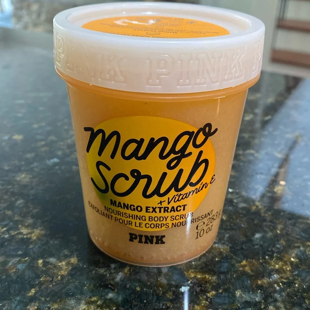 Victoria’s Secret PINK Mango nourishing body scrub vitamin e polish exfoliating